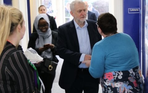 Jeremy Corbyn visits Hucknall Sixth Form Centre as part of International Women’s Day celebrations