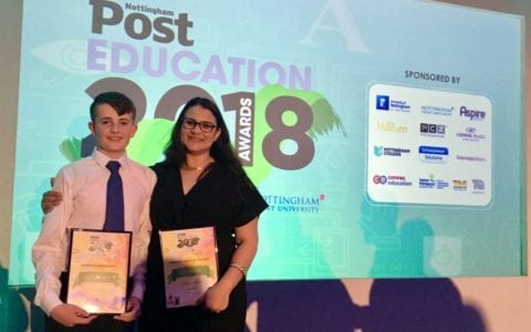 Accolades for Holgate at Nottingham Post Education Awards