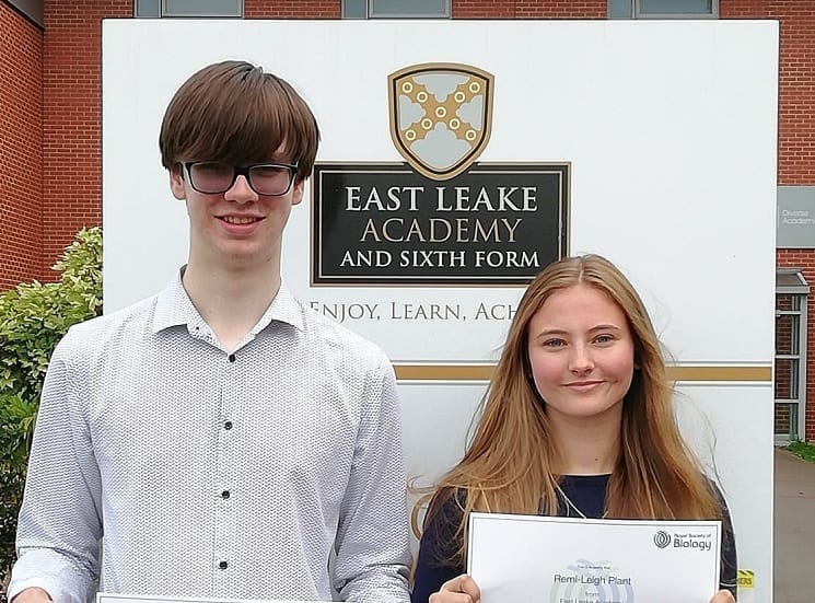 East Leake biology students receive national award
