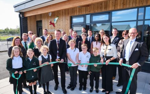 Partners gather for ribbon cutting ceremony at Thoresby Vale Primary Academy